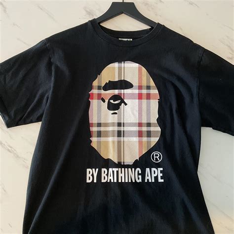 bape burberry shirt|bape shirt black and gray.